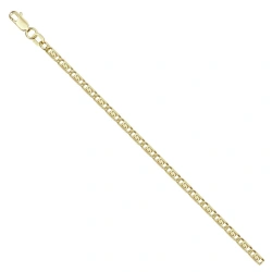 585 Gold Hand Decoration Bracelet with Green Lumakina and Diamond Facet, Model NB17-046, 1MM, 25CM, 11.22G