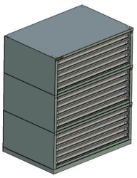 A1 Format Three-Section Document Storage Cabinet