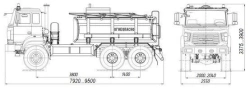 Fuel Transport and Refueling Truck ATZ 4680L5-10 on Ural 55571 Chassis