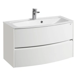 Modern Wall-Mounted Vanity Cabinet Aquaton Astera 95 White 1A195301AS0101