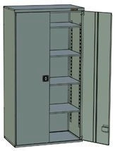 Metal Tool Cabinet with Four Shelves SHI