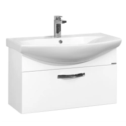 Elegant Wall-Mounted Sink Cabinet Aquaton Aria 80 White 1A141701AA0101
