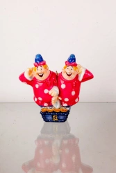 Handcrafted Glass Christmas Ornament "Two from the Box