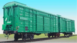 Covered Articulated Wagon with Unfolding Roof Model 11-2151
