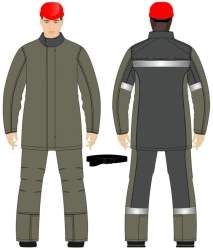 Men's Fire-Resistant Suit with Jacket and Pants for Safety Work - Fahrenheit Model