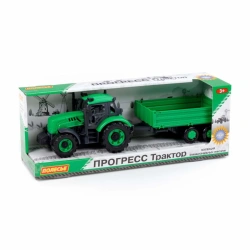 Inertial Toy Tractor with Trailer for Imaginative Play Progress