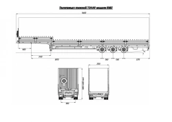 Tonar 9387 Cargo Semi-Trailer with Axles Models 90422, 90424, 90431