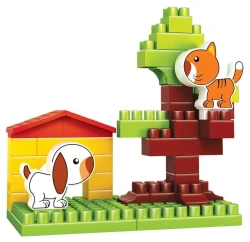 Educational Building Toy for Kids - Bauer ZooBlocks Set "Puppy and Kitten" - 33 Pieces, Art. 585
