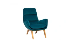 Armchair Orhus - Wooden Support, Multiple Colors