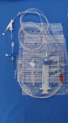 Sterile Disposable Pleural/Peritoneal Drainage Device with Catheter "PLEVOKAT