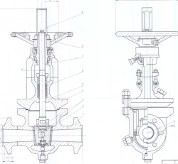 Steel Wedge Gate Valve DN 65 PN 6.4 MPa ITSHL.491655.016