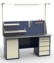 Two-Column Workbench with Galvanized Top, Model SV-2T.01.05.19.CO