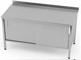 Stainless Steel Sink Cabinet with Sliding Doors KSм/nж 1-5/d-r