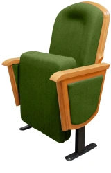 Soft Upholstered Auditorium Chair with Metal Frame and Armrests Gracia Model
