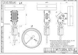 Bimetallic Thermometer TBF-226 IP65 100 USh