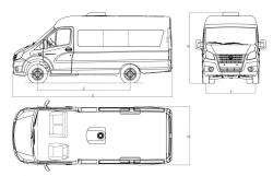 Isothermal Refrigerated Van 3008FS on GAZ Chassis A31R22, A31R32, A32R22, A32R32