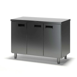 Stainless Steel Table with Three Swing Doors SD-1