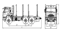 Log Truck Model 675422-12 with GM (VM10L74, OMTL-70-01, OMTL-120-02, MM-100Z. 00. 00. 000-01)
