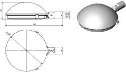 Alcor Street Light DKU-01-AF 40W (d60) ICL NEMA