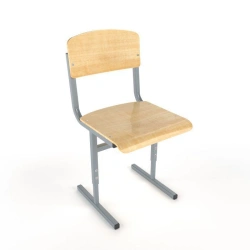 Adjustable Student Chair with Plywood Seat and Backrest