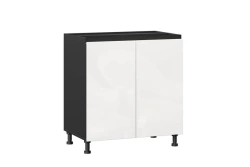 Kitchen Cabinet Facade Set 800mm - Sherwood LD.281650.000 (White Gloss/Black)
