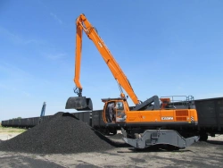 E350WH Wheeled Excavator-Loader with Grapple and Rotator