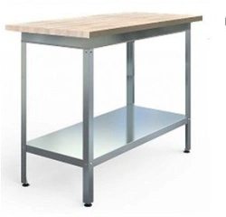 Confectionery Table SK - Stainless Steel and Beech Wood