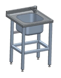 Open Sink Table for Commercial Dishwashing