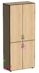 Wide Closed Document Cabinet with 4 Doors