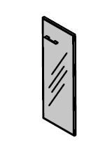 Medium Glass Door for Office Furniture Set "Kvins" / "Kvins Slim