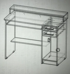 Wooden Computer Desk for Educational Institutions