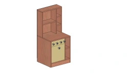 Children's Play Kitchen Table with Overhead Storage GM 31.01.12.121.002.16.00