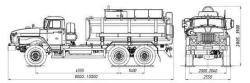 Food Liquid Transport Tank Truck AЦВ 4680K2-20 on Ural 4320 Chassis