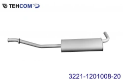 Exhaust Silencer for Gazelle with Pipe 3221-1201008-20