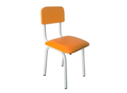 Children's Fixed Chair with Curved Metal Frame - MD 01.02.06.02