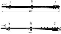 R50 Type Rail with Spike Mark 1/11-1/9