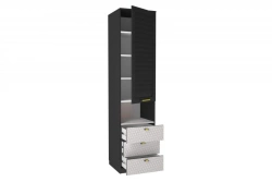 Modern Type 1 LD.520060.000 PV Storage Shelf with Drawers (White/Black)