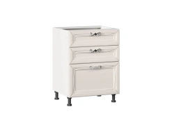 Kitchen Cabinet Facade Set with 3 Drawers, Bianca LD.271140.000 (Textured White Oak)