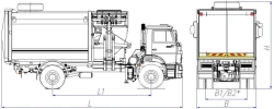 Side Loading Garbage Truck Model MK-4554-05