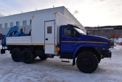 Special Van Truck with Crane Manipulator, Ural 4320-4951, Model GIR