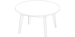 Buongiorno Living Room Furniture Set - Round Coffee Table Art. C1.D85D S01