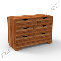 6-Drawer Chest of Drawers with Adjustable Feet