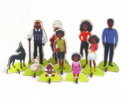 Family Figurine Set for Role-Playing Games - Three Generations