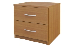 Wooden Nightstand with Glass Top