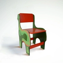 Adjustable Children's Chair "Dinozavrik" - Plywood, Art. 20074