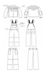 Women's Protective Suit for General Industrial Contaminants and Mechanical Wear - Jacket and Pants