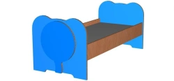 Designer Single Children's Bed with Safety Guard (Art. 50046-052)