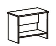 Stylish Side Table with Shelf, Series "Style in KR