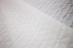 100% Cotton Bleached Knitted Fabric, Jacquard Design
