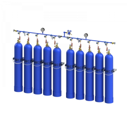 High-Pressure Oxygen Bypass Ramp for 10 Cylinders RPK-10